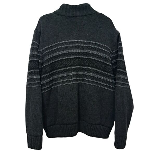 Vintage Field & Stream Zip-Up Sweater Fleece Lined Jacket Embroidered XL Gray - Picture 3 of 16